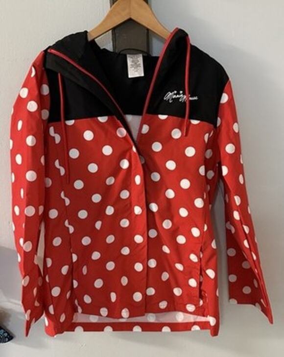 Disney Parks Tops - Disney Parks WDW Minnie Mouse Red Windbreaker Rain Jacket Red Size XS NWT